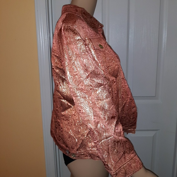 Ruby Rd shiny pink jacket - Picture 2 of 5